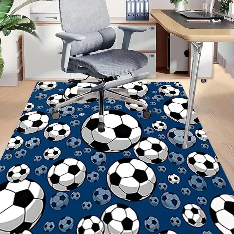 1PC soccer ball Extra Large Non Slip Floor carpet, Office, family, bedroom, Studio Large Area Rug Indoor Rugs, Vibrant Colors