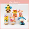 Cute 4th Generation Winnie The Pooh Tigger Piglet Eeyore Toy Figure Doll 8cm Plastic/plastic Anime Character Other