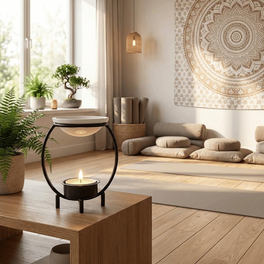 Portable Aromatherapy Candle Holder Minimalist Fragrance Burner Candle Heating Holder Home Decor