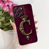 For Motorola Moto G67 Power 2026 Royal Crown Initial Letter Phone Case For Motorola Moto G57 Power Black Silicon Soft Bumpers