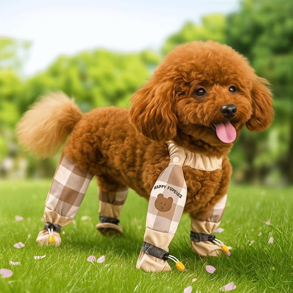 Full Leg Protection Reflective Stripe Pet Pants Adjustable Dog Jumpsuit Shoes Walking