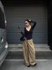 Women's American Lazy Style Loose Wide-Leg Pleated Patchwork Pants 2026