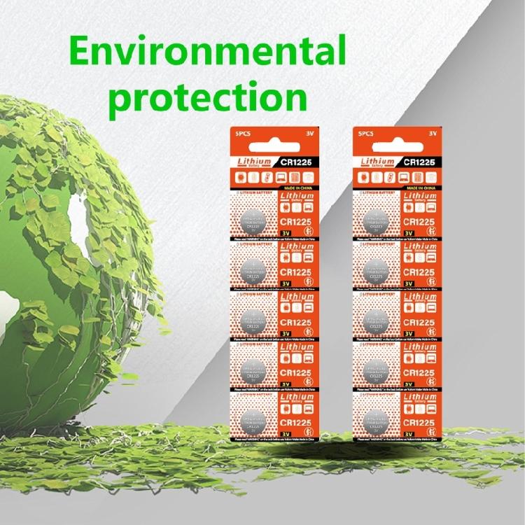 2 Sheet CR1225 Button Batteries 3V for Household Gadgets Like Alarms, Pedometers, and LED Light Stable Power Supply