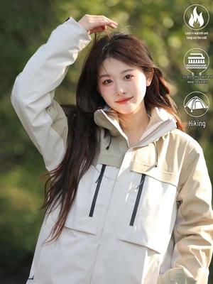 Unisex 3-in-1 Water-Repellent Windproof Travel Mountaineering Suit for Spring, Autumn, and Winter