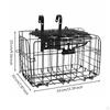 Front Bike Basket Reinforced Hook Design Black Normal
