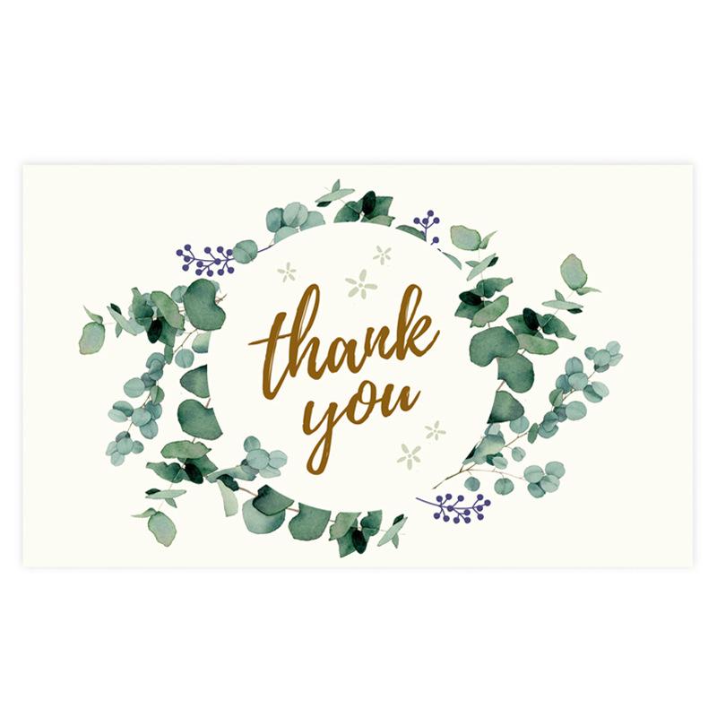 Pink 'Thank You' Cards - 50 Sheets/Pack for Gift Boxes, Decorations, and Postcards