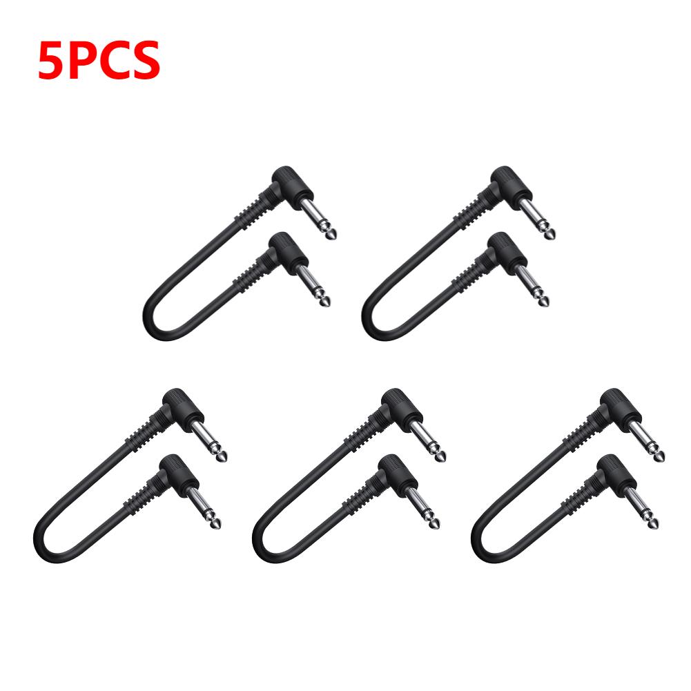 20-4PCS 15cm 6.35mm Lightweight Guitar Electric Effect Pedal Cable Amplifier Patch Cord Guitar Bass Guitar Music Accessories