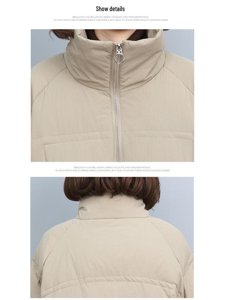 Women's Mid-Length Down Jacket 2024: Warm, Thick, Loose Fit, 90% White Duck Down Padded Winter Coat