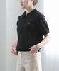 Keulleiseu Zip-Up Short Sleeve Knit_Black