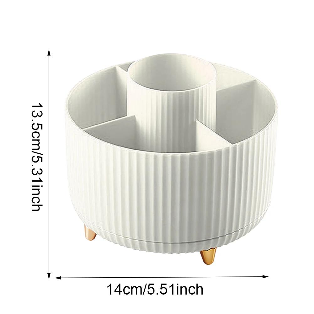 360 ° drehbarer Make-up-Pinsel-Organizer, Desktop-Kosmetik-Aufbewahrungsbox, tragbarer Lippenstift-Eyeliner-Stifthalter, Schmuckbehälterbox