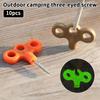 10Pcs Multi-Rope Fixing Ground Nails Stainless Steel Ground Anchors For Camping Hiking Trampoline Tents Heavy Duty For Outdoor