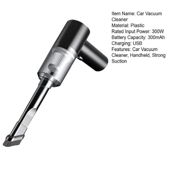 Car Vacuum Cleaner with 300000 Wireless Handheld Portable RPM Motor Vacuum Rechargeable Dust Cleaner for Cars