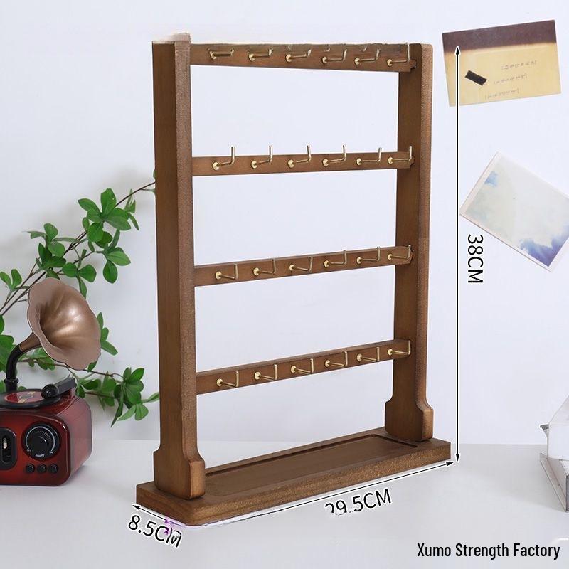 Wooden Jewelry Display Stand: Earring, Stud, Keychain, Bracelet, Bead String Holder