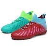 Fashion Men Long Spike Soccer Shoes TF/FG High Top Anti-Slip Male Football Boots Children's Outdoor Durable Ankle Cleats Soccer Sneakers
