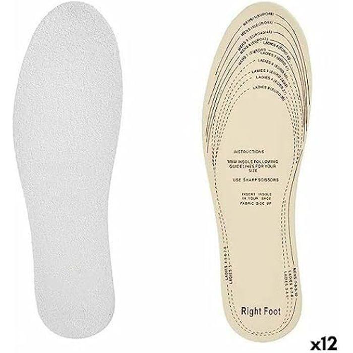 Semelles - BIGBUY HOME - Standard - Coton Latex - 12 Unités - Découpables Jusqu'à 46