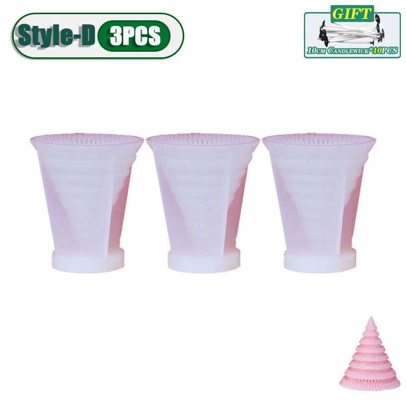 1-20PCS Christmas Tree Silicone Candle Mold Diy Plaster Aromatherapy Candle Mold Handmade Soap Mold Christmas Decoration