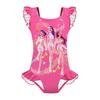 Kids Girls Anime Cartoon K-POP Rumi Zoey Mira Print Ruffle Sleeveless One-piece Swimsuit Swimwear