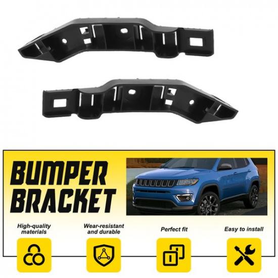 Front Bumper Retainer Support Bracket Set CH1043128 For 2017-2024 Jeep Compass
