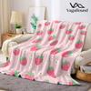 Schattige Aardbei Bloemen Flanellen Deken Perfect voor Bank Kantoor Bed Reizen Slapen Lezen Ontspannen Kamperen vier seizoenen gebruik