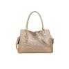 Bolsa de Mão de Couro Feminina, Bolsa de Ombro de Grande Capacidade, Bolsa Transversal, Bolsa Tote, Bolsa de Viagem, Cor Dourada