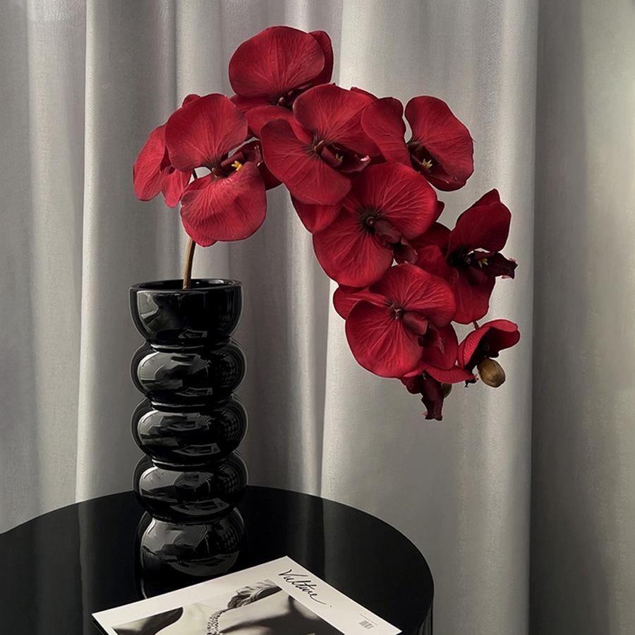 Light Luxury Phalaenopsis Artificial Floral Arrangement for Dining Table Decoration