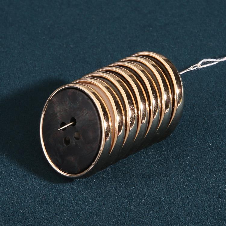 10Pcs Round Black Four-Eye Buttons Versatile Women'S Suit Jacket Coat Sweater Buttons Men'S Clothes Top High-End Buttons