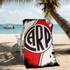 Beach Towel with Club Atlético River Plate Pattern - soft,absorbent,machine washable Lightweight&Modern,swimming,Travel Essentials