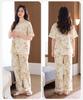 Women's Spring/Summer Short Sleeve Cotton Pajamas Set - Lightweight, Casual Style for Indoor/Outdoor Wear