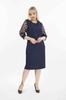 Women's Big Size Dress Polka Dot Flocked Sleeve Plus Size Dress 9B-2141