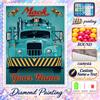 Mack Trucks 5D DIY Diamond Painting Custom Name Text, Full Drill Rhinestone Mosaic Art Home Gift
