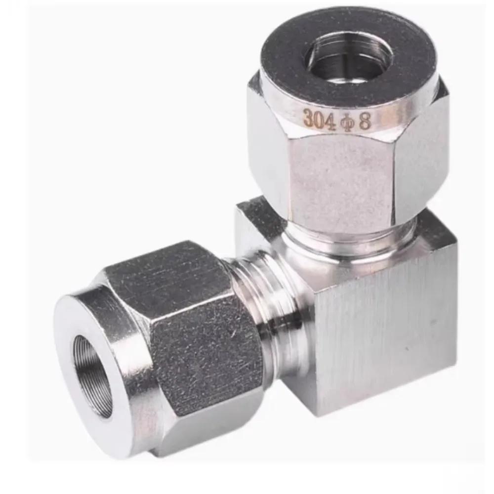 Elbow Tee Cross 1/8" 1/4" 3/8" 1/2" 3/4" 1" 3 4 5 6 8 10 -30mm OD Double Ferrule Compression Union Connector 304 Stainless Steel