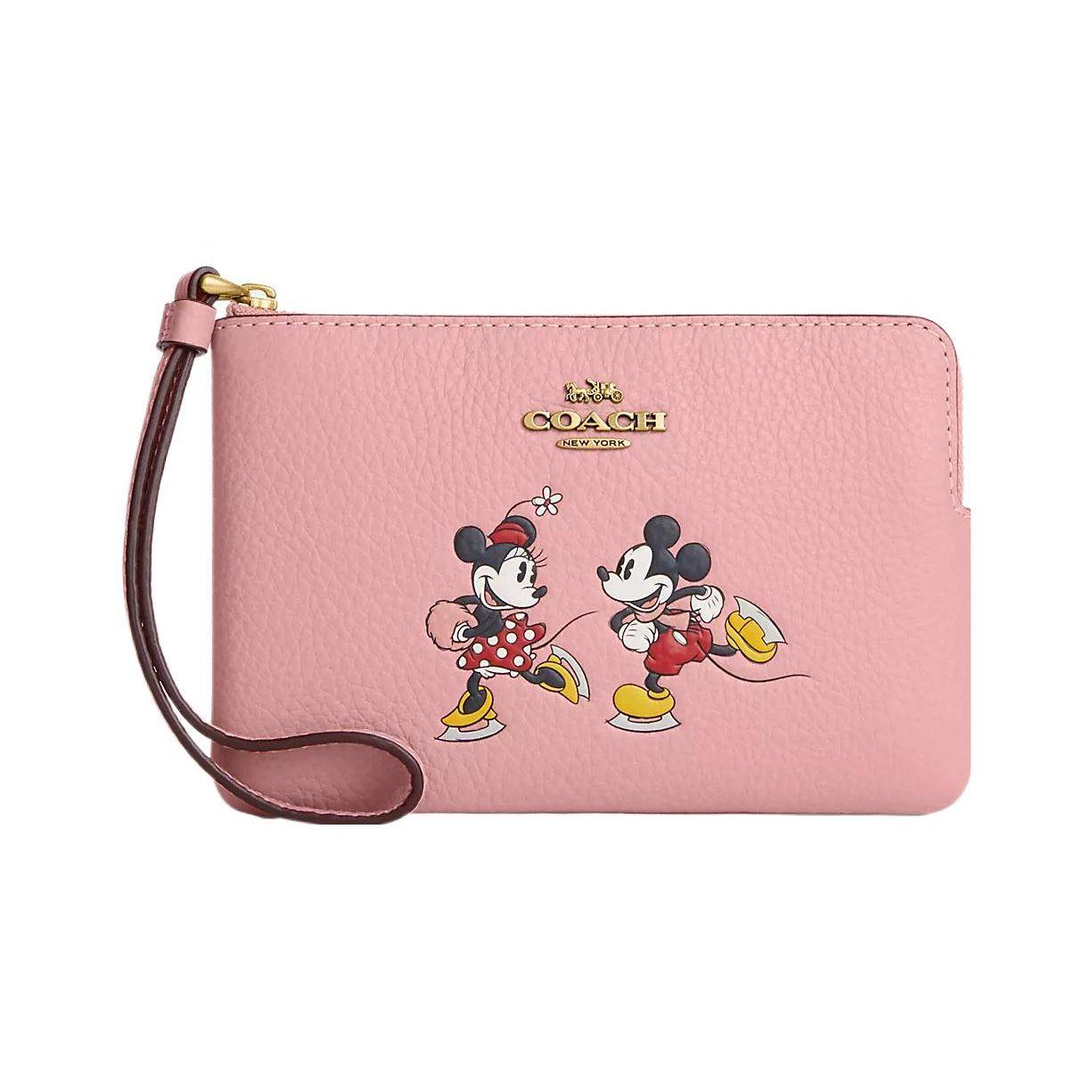 

Coach Mickey Mouse Ice Skating Pattern Zipper Wallet Women wallet Brass Light-Blush CN026-B4OFE Basic Set (Bag+Dust Bag)