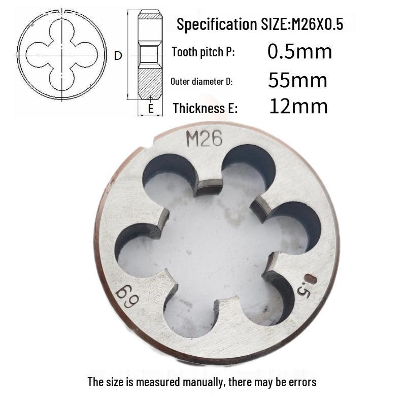 Kulatá vratidlo M24-M26 x 0,5-3 mm, Chod vpřed/vzad, Pravý/Levý závit