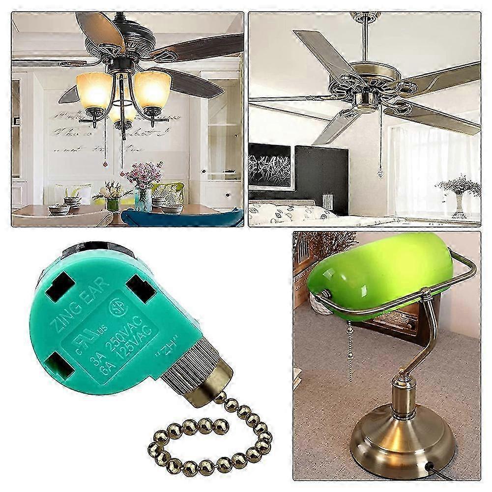3 balení spínače stropního ventilátoru 3 rychlosti 4 vodiče Ucho Ze-268s6 Náhradní spínač na řetízek pro ventilátor Ovládání rychlosti