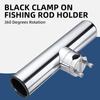 Andymarine Fishing Rod Holder Stainless Steel For Boat 360 Degrees Rotation Clamp On Marine Hardware Adjustable Boat Accessories