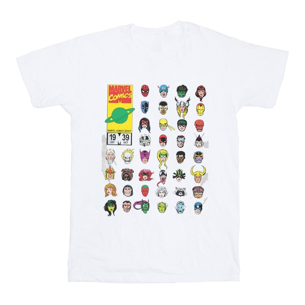 Marvel Mens Marvel Comics Heads Cover T-Shirt