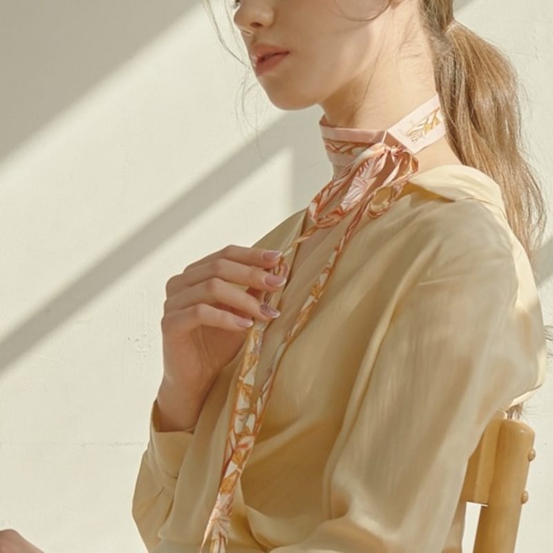 Saint Luxure Band Choker Flower Pink