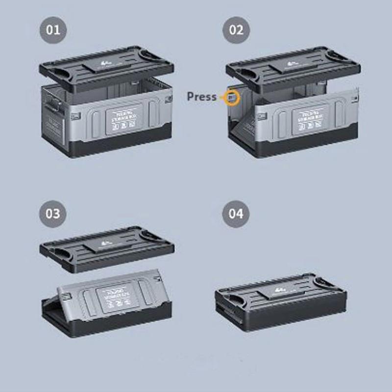 Outdoor Folding Storage Box, Multipurpose Organizer Box, Portable Large-capacity Camping Box, Car Trunk.