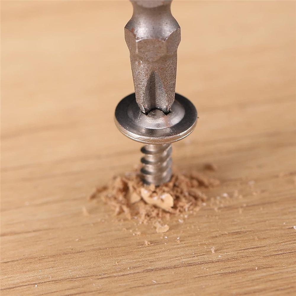 100pcs 410 Stainless Steel Truss Head Self-Tapping Screws – 8 Sizes M4.2x13-50mm, High Strength, Corrosion Resistant For Metal & Wood