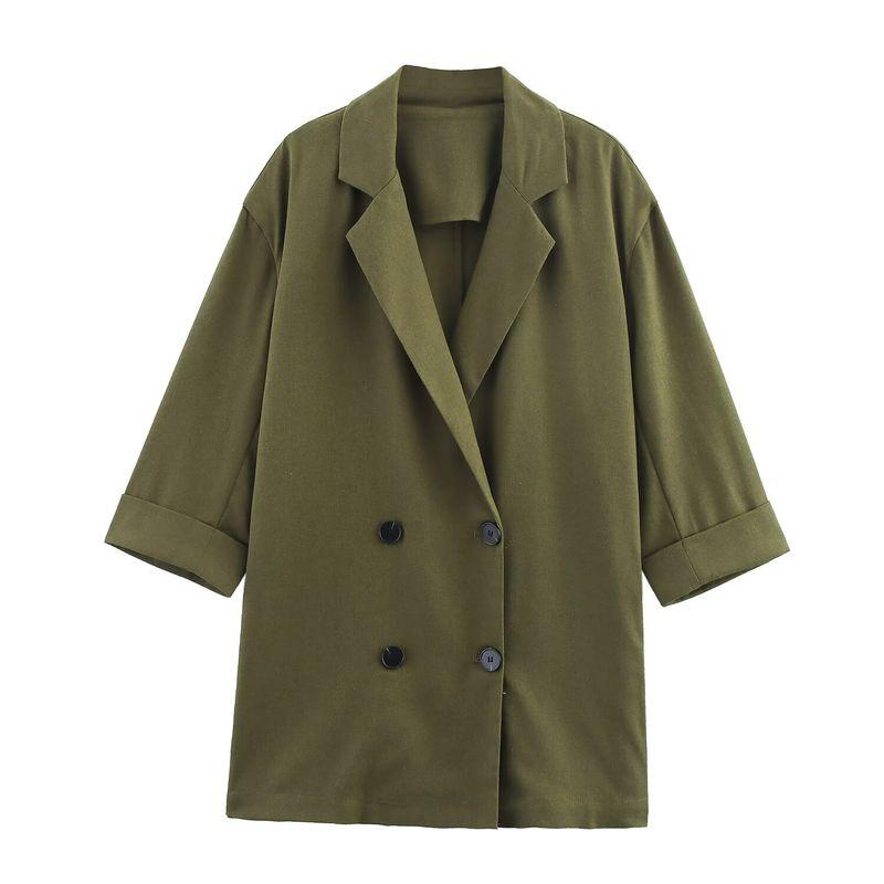 Kaslead New Women clothes Western Style Double Breasted Blazers Casual Pants 8372406 8372306