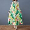 Women's Loose Chiffon Mid Length Dress Long Skirt