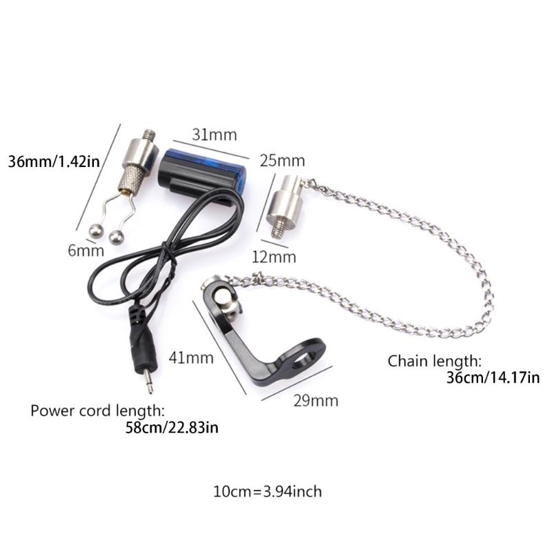Fishing Biting Alarm Chain Hanger Indicator Electronic Fishing Baits Alarm LED Light Indicator Fishing Swingers Enduring
