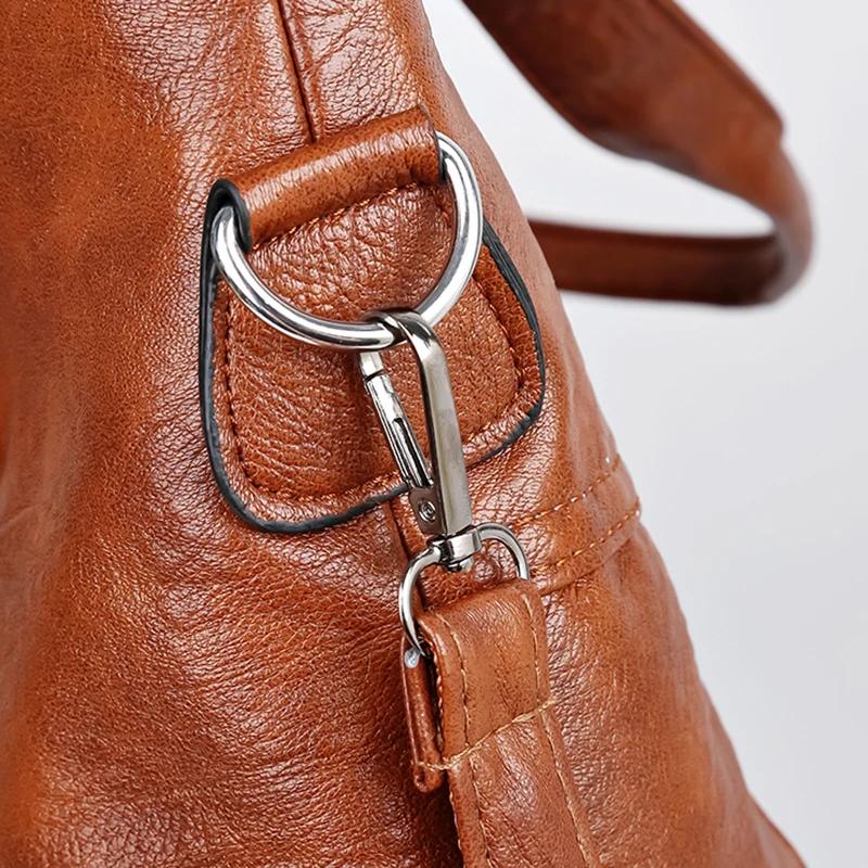 Fashion Brand Solid Color Casual Women's Shoulder Bags High Quality Plutonium Leather Large Female Handbags Ladies Shoulder Bags