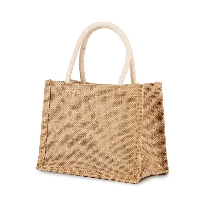 Sac fourre-tout en toile de jute: Sac de courses en jute peint à la main DIY, Lin polyvalent graffiti