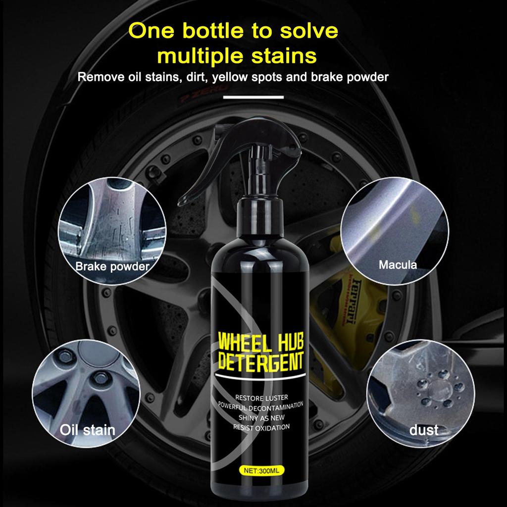 Wheel And Tire Cleaner 300ml Portable Rust Remover And Wheel Cleaner Multi-Purpose Rustout Instant Remover Long-Lasting Car