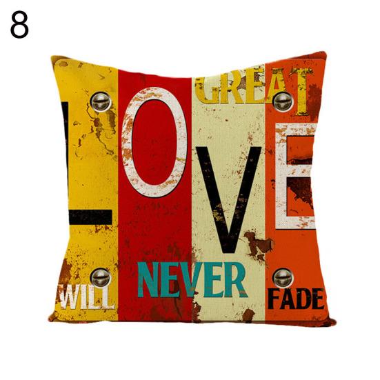 Capa de almofada com estampa de palavra motivada vintage, capa de almofada para decoração de sofá em casa