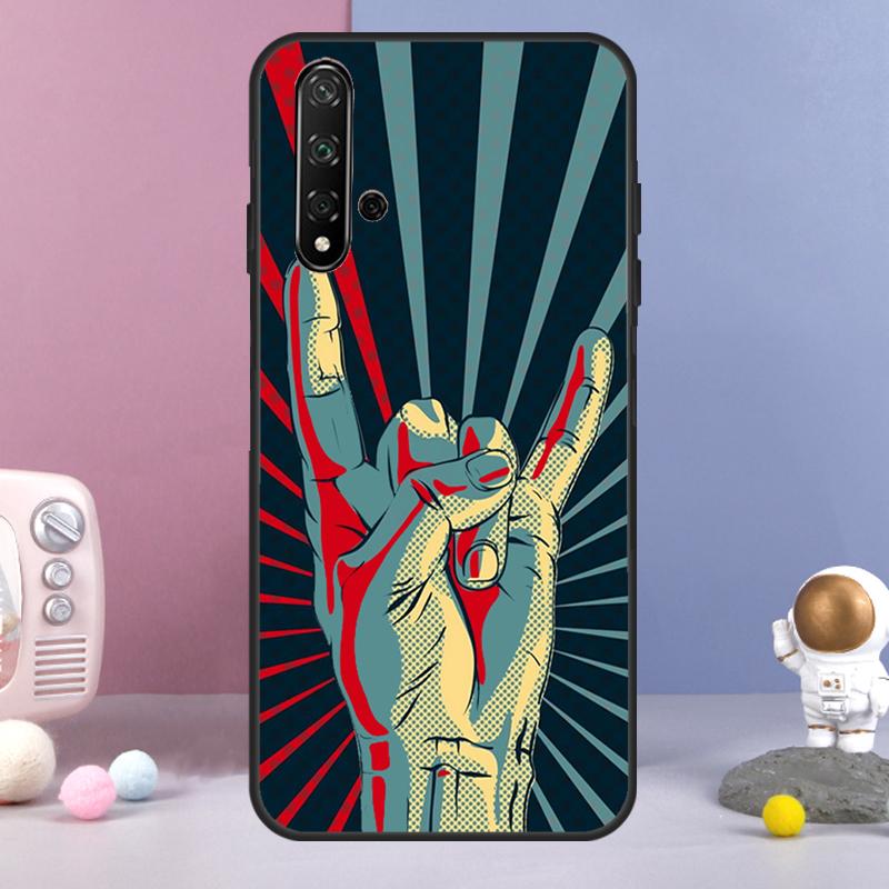 Rock Roll Skull For Huawei Nova 3i 7i 8i 11i 12i 9 10 SE Y60 Y61 Y70 Y72 Y73 Y90 Y91 P20 P40 P30 Lite Case