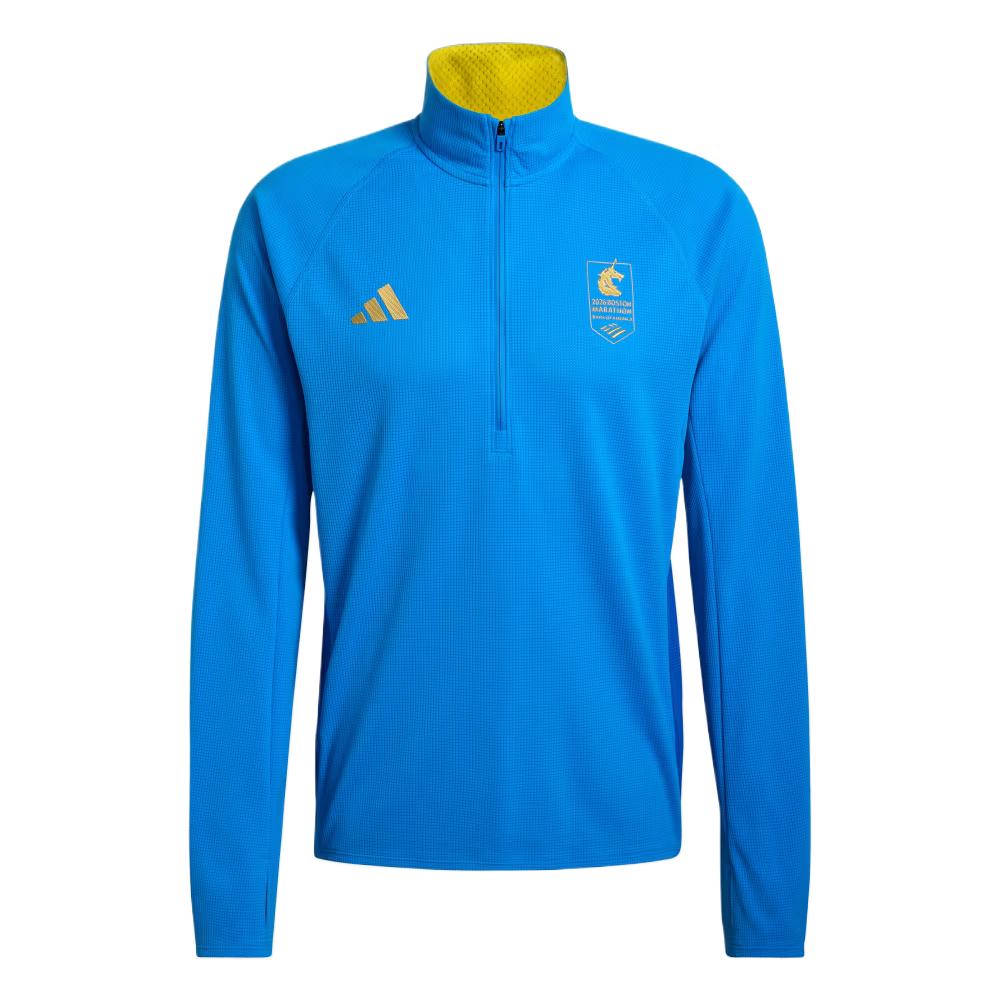 

Adidas Boston Marathon 2026 High Neck Long Sleeve Raglan Running T-Shirt Men tops KE8236 M