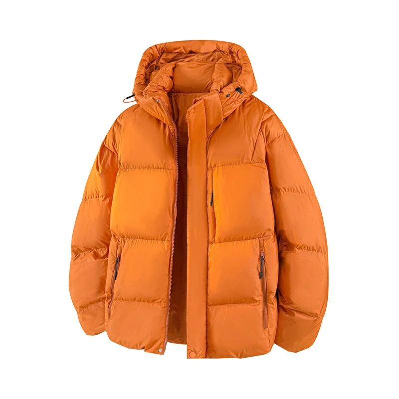 Winter Men Trendy Hooded Parkas Thick Warm Coat Men Cotton Padded Jacket Hong Kong Style Parka Women Streetwear Outerwear