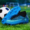 High-top Football Shoes Men and Women Children Broken Nails Tf Leather Feet Artificial Turf AG Nails Youth Student Training Shoes